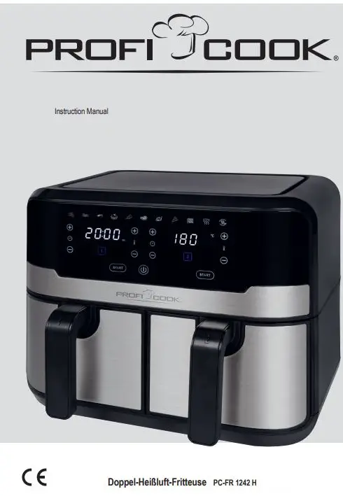PROFICOOK PC-FR 1242 H Double Hot Air Fryer Instruction Manual