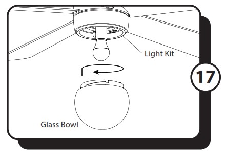 PROMINENCE HOME 51865 52 Inch Ceiling Fan - glass