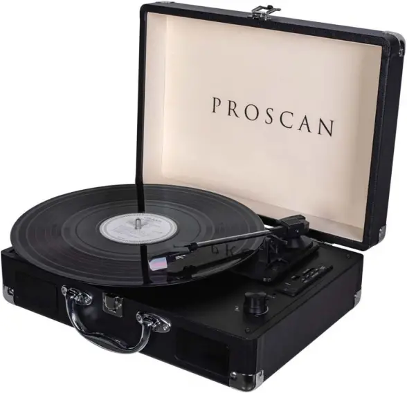 PROSCAN JP-0303BB Bluetooth Portable USB Suitcase Turntable