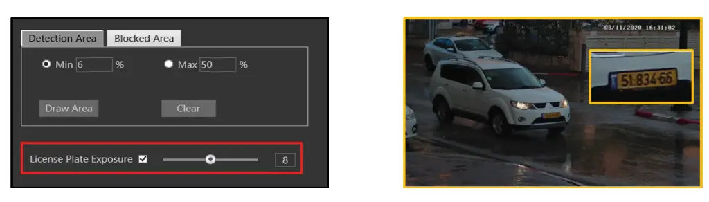 PROVISION ISR I6 320LPR-MVF1 Smart Plate Cameras - LICENSE PLATE EXPOSURE