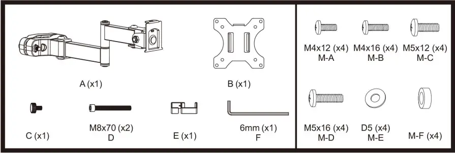 PUTORSEN-PTDA35-112-Pole-Mount-Monitor-Arm-FIG-1 (2)