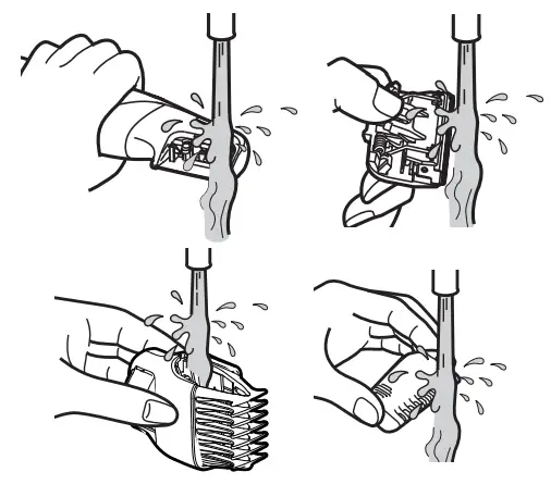 Panasonic ER GK80 S Slim Line Body Groomer - water1