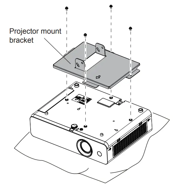 Installing The Bracket To The Projector