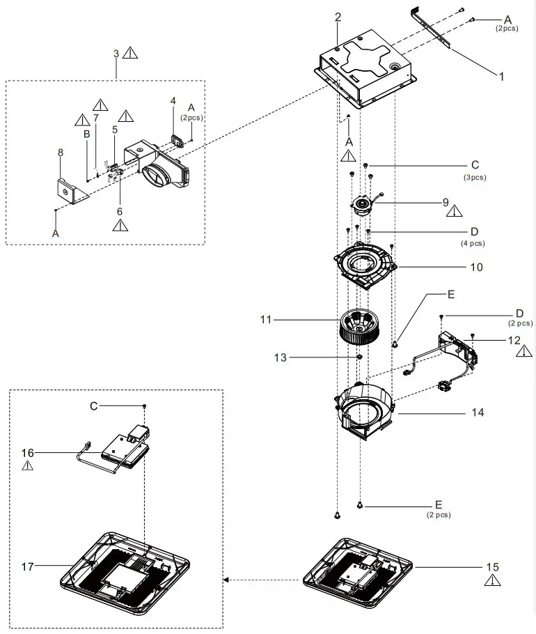 Panasonic RG-T810LHA Ventilating Fan - Fig