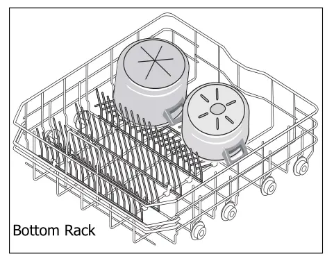 Frigidaire Dishwasher Fold-down Tines Bottom Rack Image 1