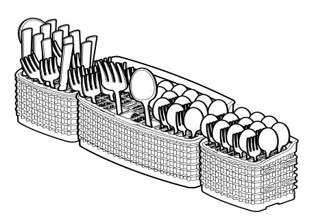 Frigidaire Dishwasher Loading the Silverware Basket