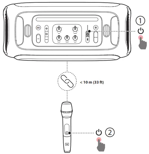To connect the supplied wireless microphone