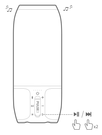 JBL Pulse 3 Music control