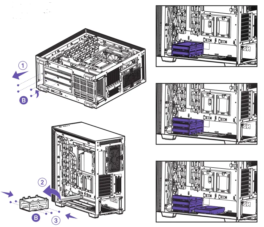 Nzxt Mid-Tower ATX Case [H710, H710i] HDD Drive Installation