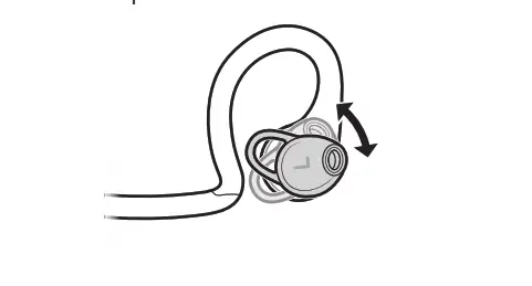 Rotate the eartip between a plus