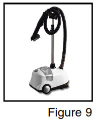 Perfect Steam PRO Commercial Garment Steamer - Steam on command button Fig 9