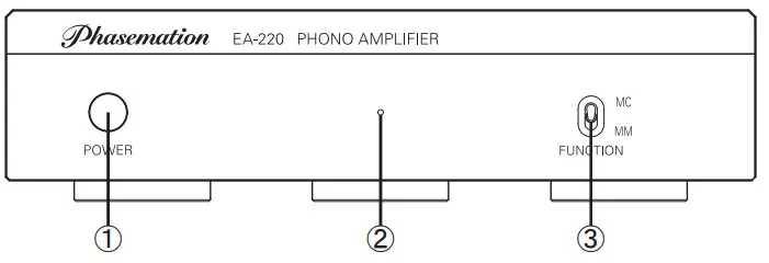 Phasemation EA-220 Phono Amplifier - Front Panel