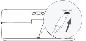 Plug in the default power adaptor