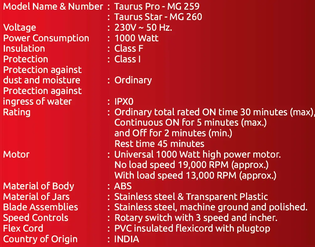Preethi Taurus Pro MG 259 Mixer Grinder 4