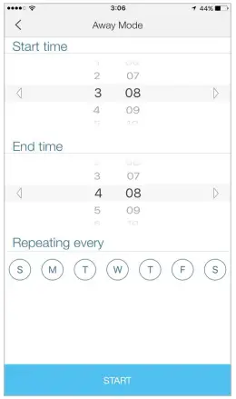 Preset Away Mode