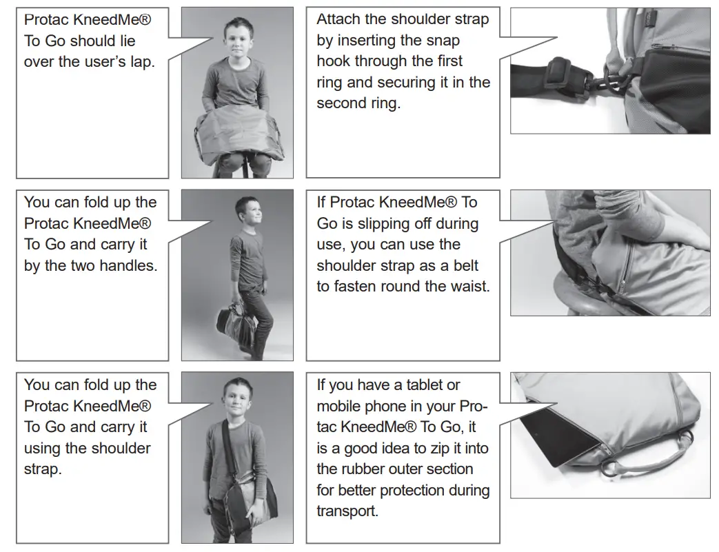 Protac KneedMe Sensory Stimulating Knee Blanket - Fig