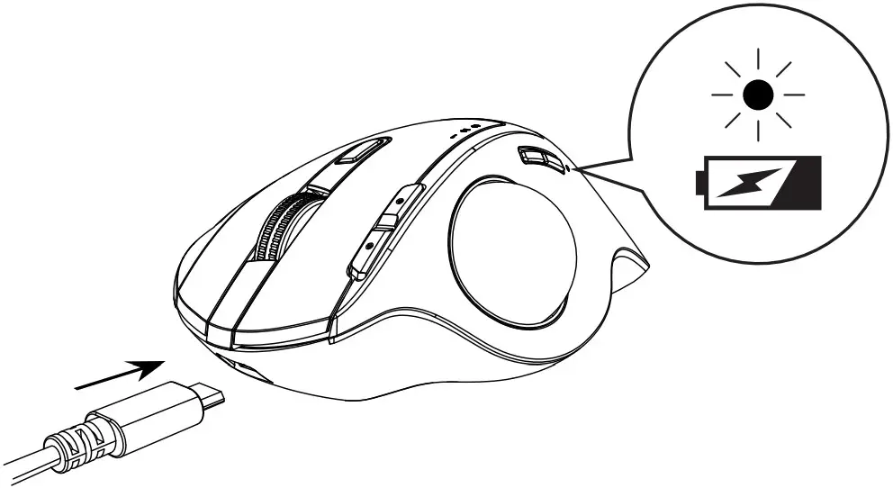 ProtoArc EM01 Wireless Bluetooth Trackball Mouse - parts25