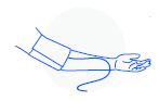 Put the cuff around your bare upper arm