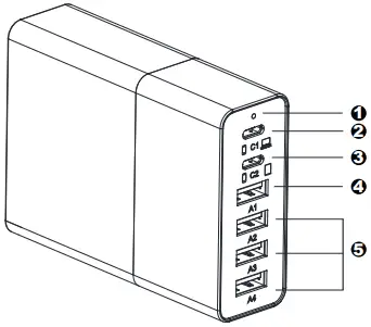 QUNTIS RX-1919-6 Smart PD Charging Station 2