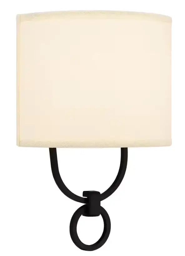 QUOIZEL QW16129MBK Claudia 1-Light Matte Black Wall Sconce 