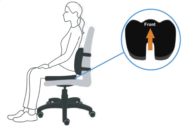 Qutool chair back support Foam seat Cauhion And Lumbar Support Pillow For Office Chair - How