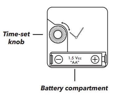 RCA RCWC10 Wall Clock User Guide - Install the Battery