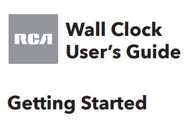 RCA RCWC10 Wall Clock User Guide