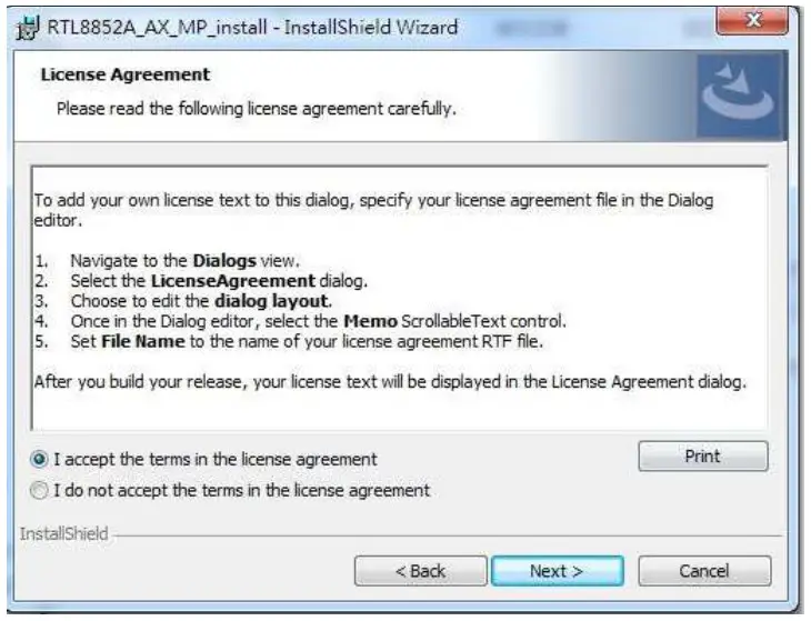 REALTEK 11ax RTL8851BE One Antenna Combo Module - App 2