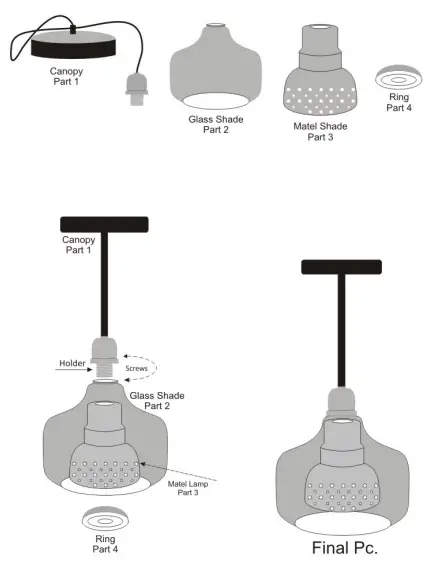 RIVER-OF-GOODS-20872-Priscilla 7-Inch-1-Light-Brushed-Brass-Bell-Shaped-Pendant-Light-fig-2