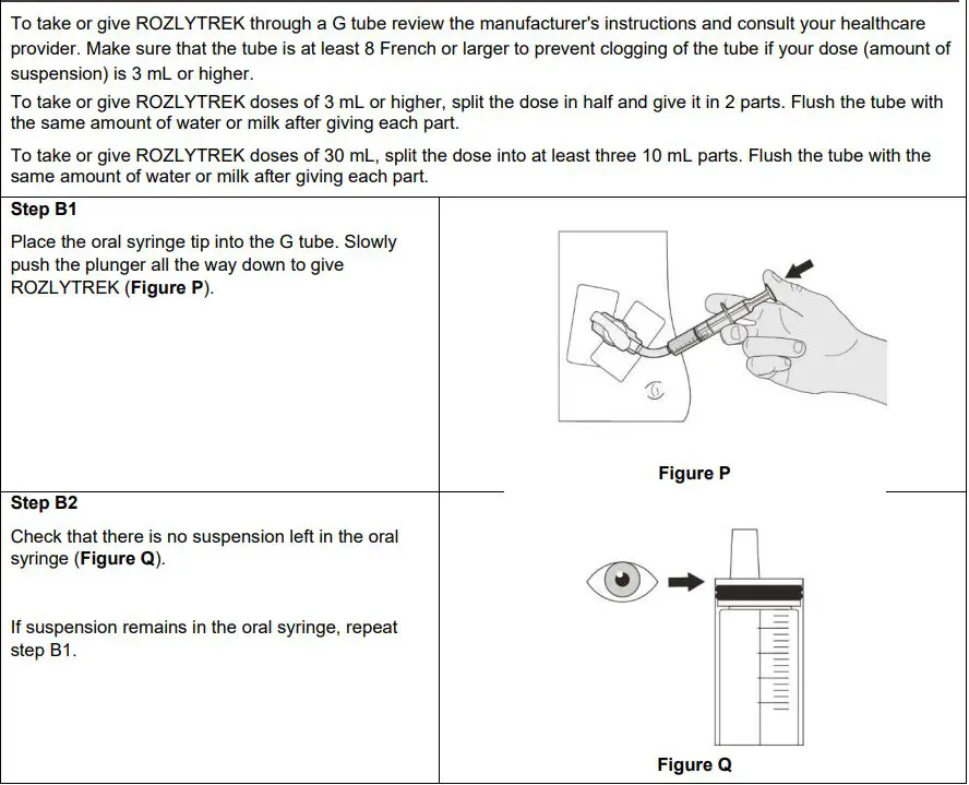 ROZLYTREK 200 Mg Entrectinib Capsules User Guide - Giving ROZLYTREK capsules prepared as a suspension through a gastrostomy tube