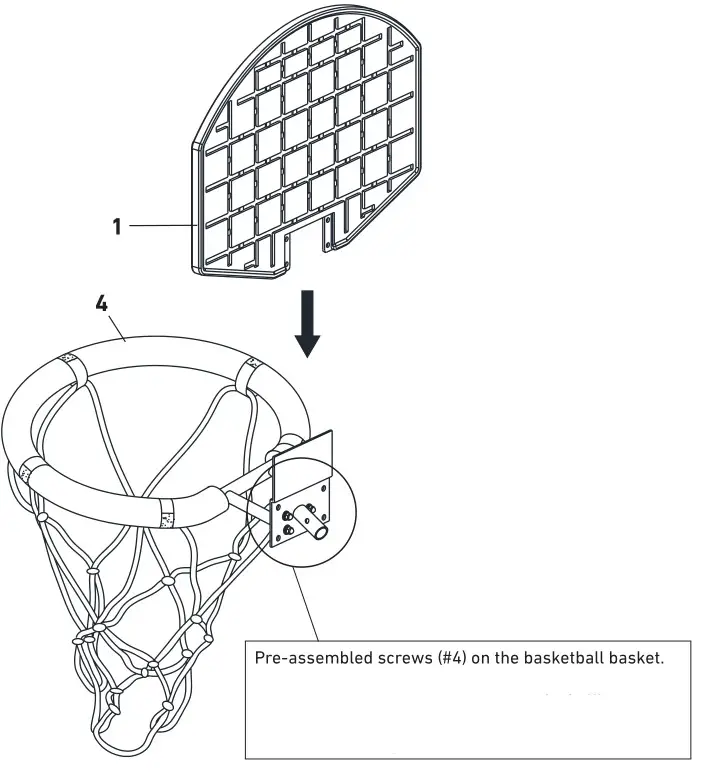 RUSTA 759013230101 Trampoline Basketball Hoop - STEP 2.1