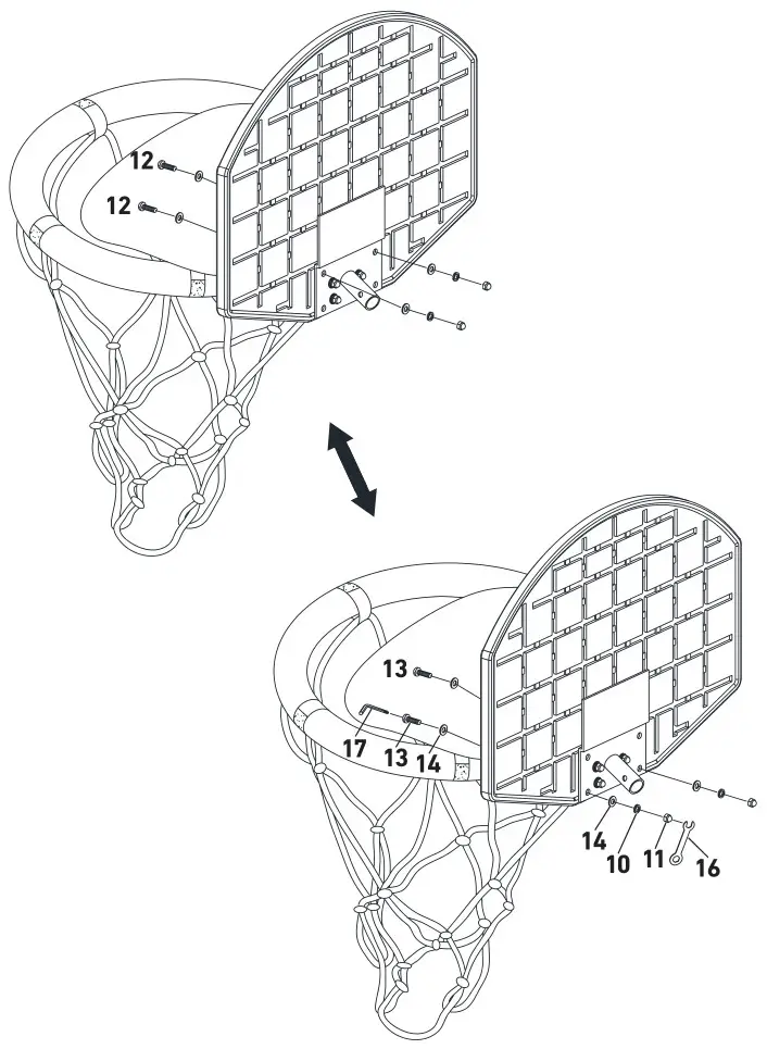 RUSTA 759013230101 Trampoline Basketball Hoop - STEP 2.2