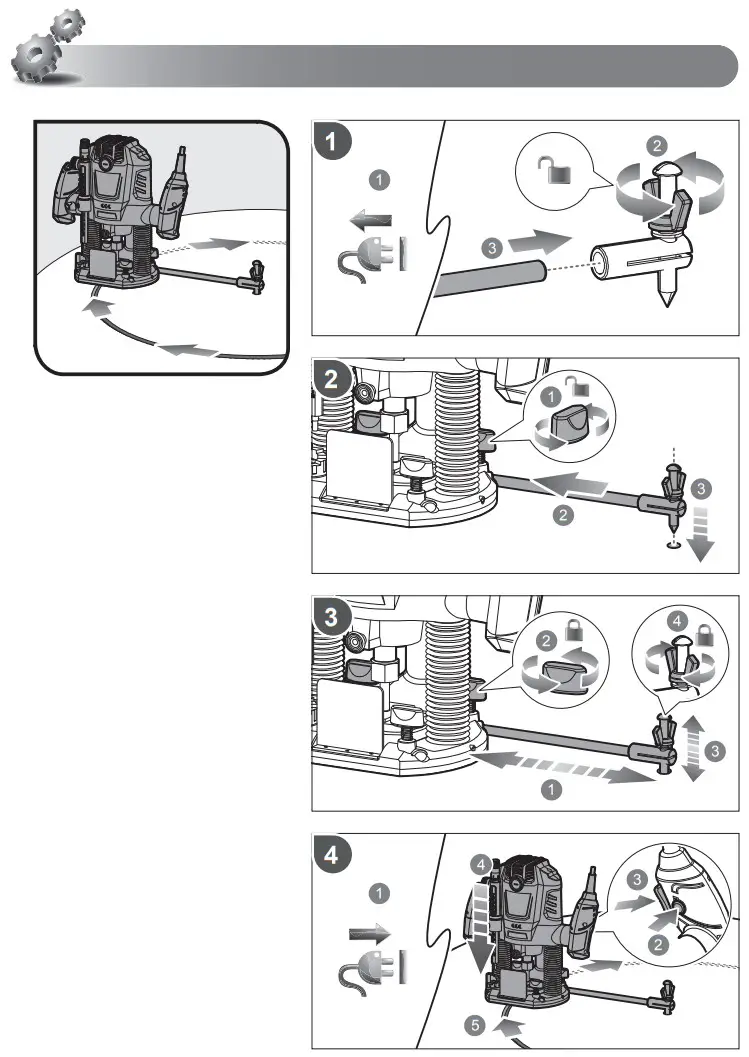 RYOBI RRT1600 Milling Machine - fig 11