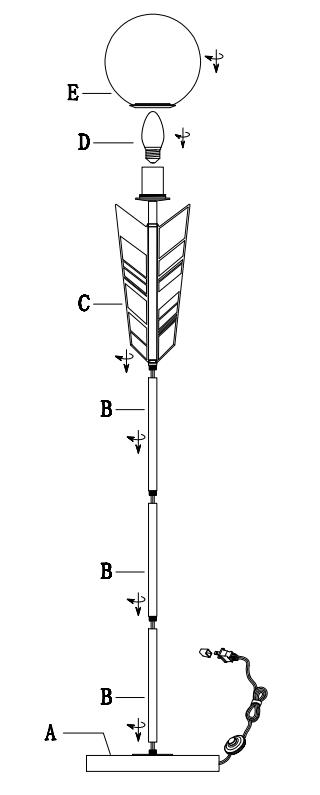 River-OF-GOODS-20701-Geralyn-65.5-Inch-Gold-and-Silver-Finish-Metal-Novelty-Floor-Lamp-with-Frosted-Globe-Shad-fig1