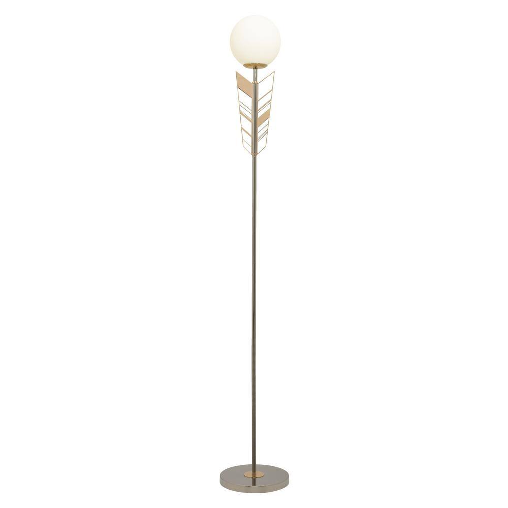 River-OF-GOODS-20701-Geralyn-65.5-Inch-Gold-and-Silver-Finish-Metal-Novelty-Floor-Lamp-with-Frosted-Globe-Shad-image