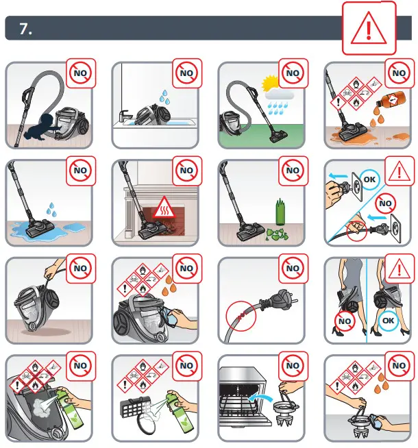 Rowenta RO7690EA Silence Force Cyclonic Dust Bagless Vacuum Cleaner - Depending on model 7