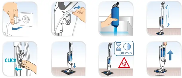 Rowenta-RY6597WH-STEAM-POWER-ALL-FLOORS-Broom-Cleaner-Steam-Sanitizer-Antibacterial-fig 8
