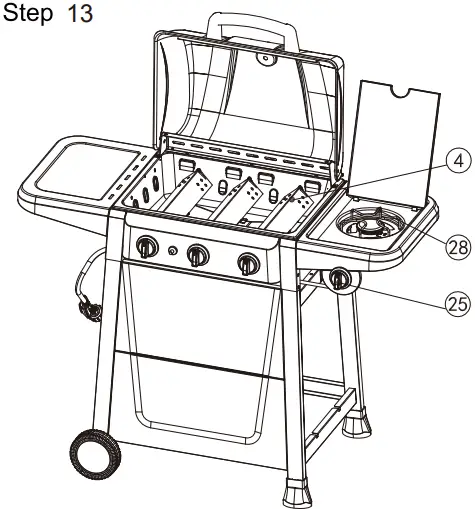 Royal Gourmet SG3001 Burner Gas Gril - Assembly 12