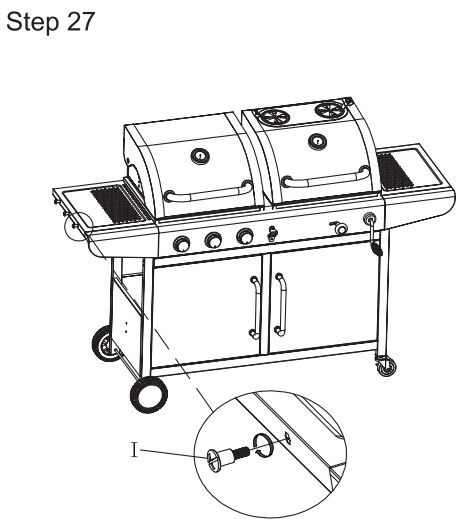 Royal Gourmet ZH3002SC 3 Burner 25,500 BTU Dual Fuel Propane and Charcoal Combo with Protected Grill Cover - parts28