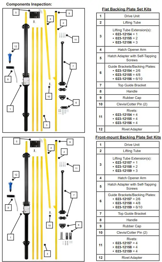 SAFEWAZE 023-12154 Belmont Safety Hatch System User Manual - Components Inspection