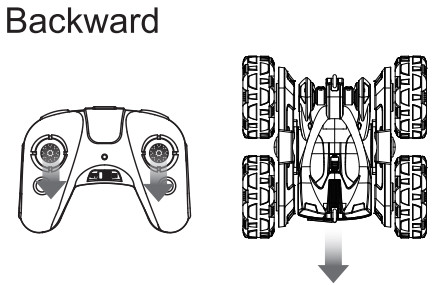 SALLN K 02 Light Stunt Remote Control Car - Backward