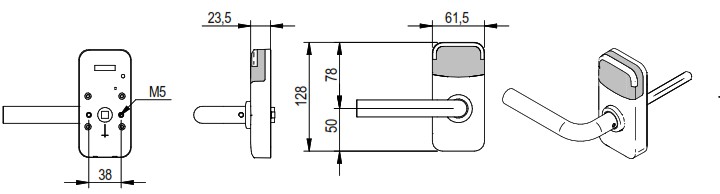 SALTO XS4 Mini Plus For DIN Type Mortise Locks - figc