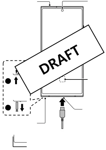 SAMSUNG SM A546B A54 5G Smartphone - Device Layout