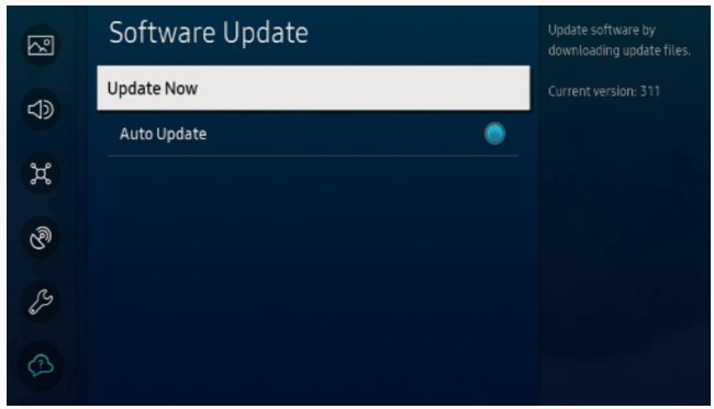 SAMSUNG TU65CU7105K Crystal UHD 138cm 55 Inch Smart - Updating the Software 8