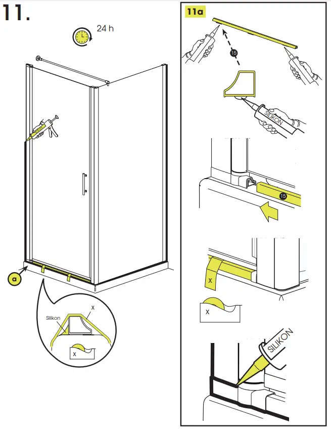 SANIKU Vital 5 Swing Door plus Side Panel - Fig 11