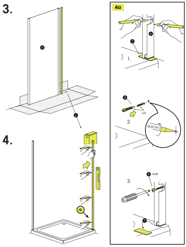 SANIKU Vital 5 Swing Door plus Side Panel - Fig 6