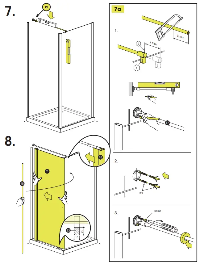 SANIKU Vital 5 Swing Door plus Side Panel - Fig 8