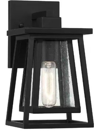 SAVOY HOUSE 5-2020-BK Denver Matte Black Outdoor Hardwired Wall Lantern Sconce