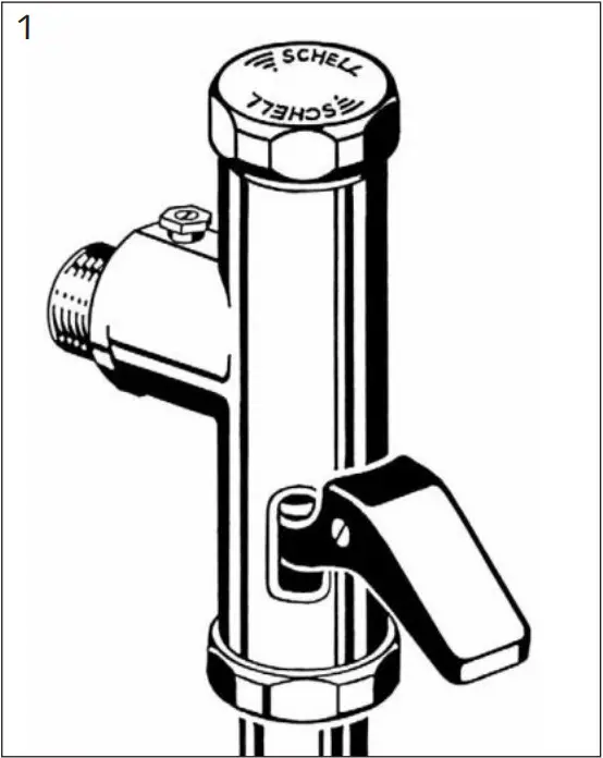 SCHELL 02 202 06 99 Toilet Flush Valve - Operation 1