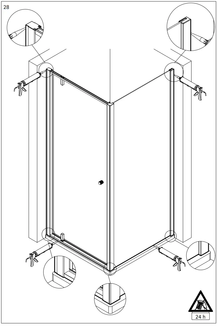 SCHULTE 2125 0 Shower Door with Side Panel - Figure 15